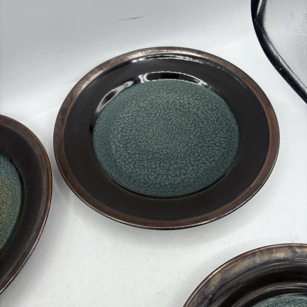 Mikasa Gourmet‎ Basics Salad Plates Jade Stoneware  8 5/8
